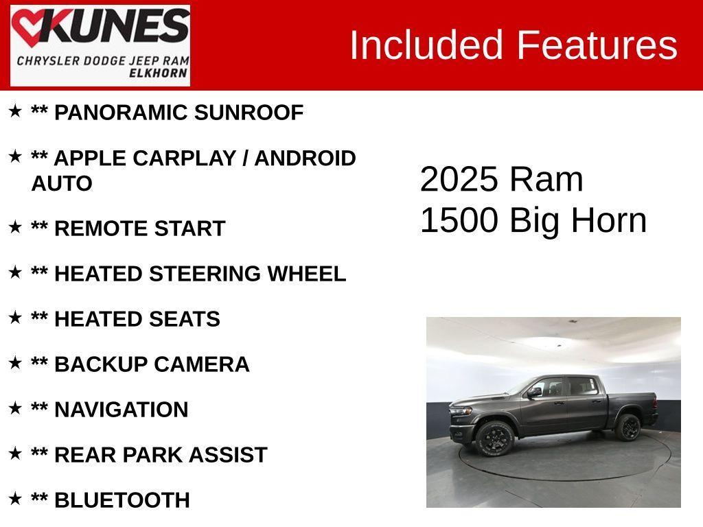 new 2025 Ram 1500 car, priced at $54,698