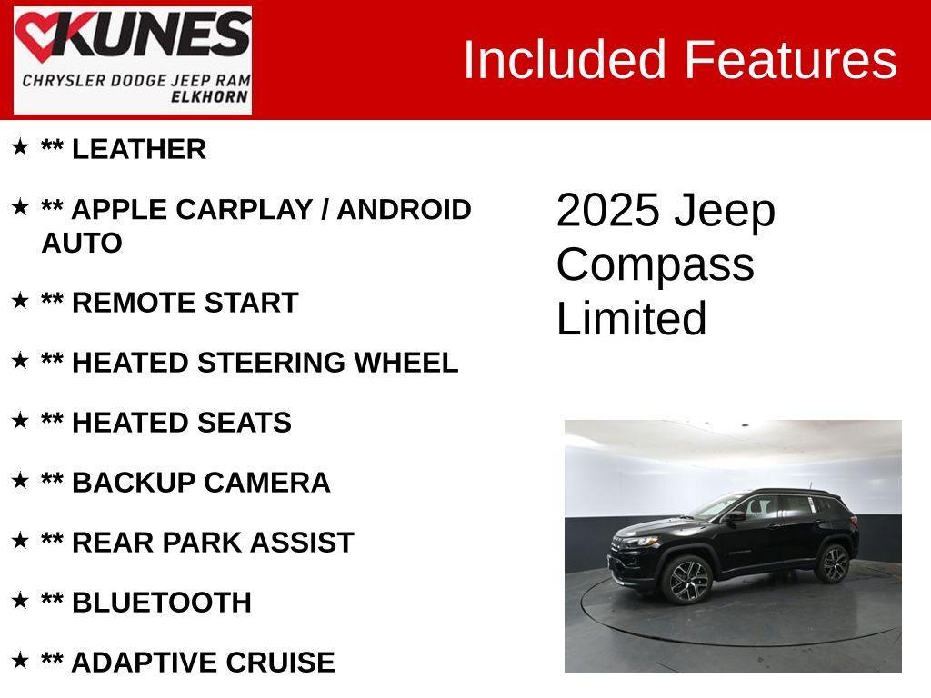 new 2025 Jeep Compass car, priced at $33,085