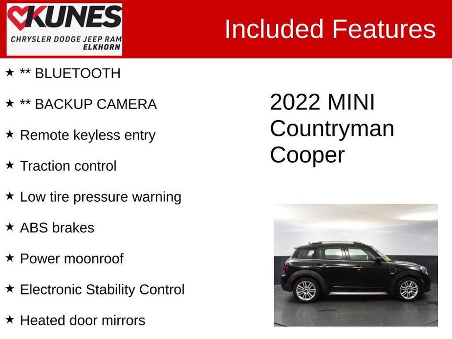 used 2022 MINI Countryman car, priced at $19,980