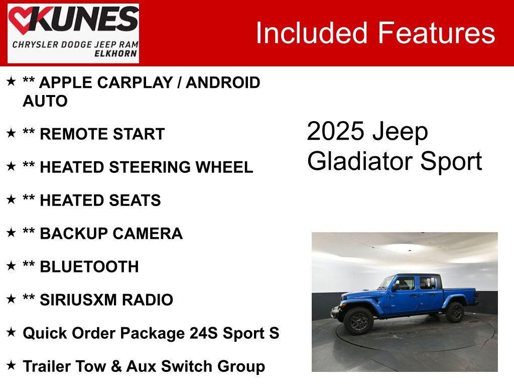 new 2025 Jeep Gladiator car, priced at $49,475