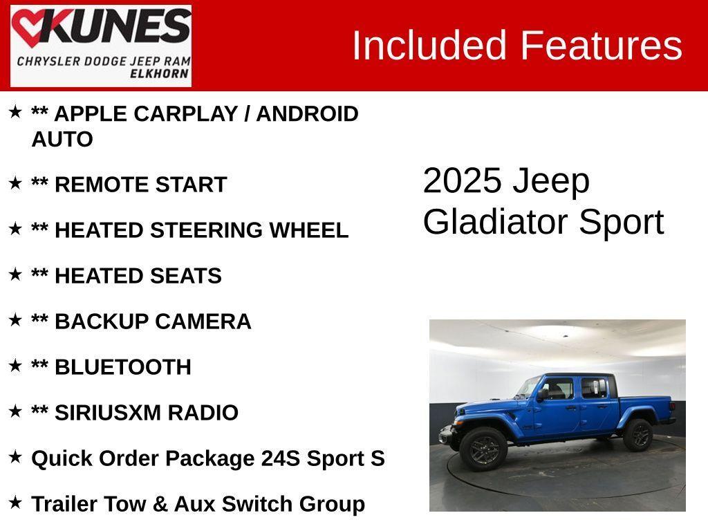 new 2025 Jeep Gladiator car, priced at $45,742