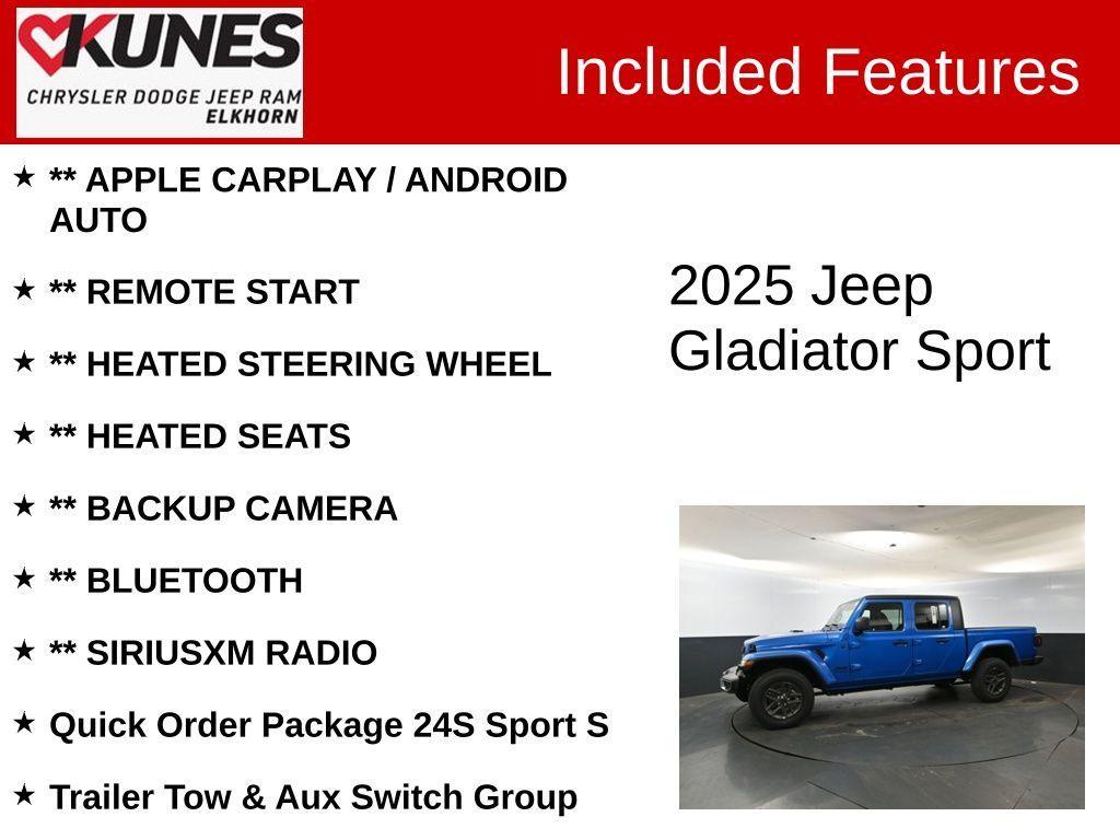 new 2025 Jeep Gladiator car, priced at $49,475