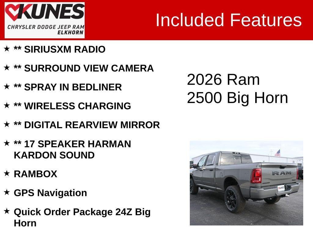 new 2026 Ram 2500 car, priced at $74,576