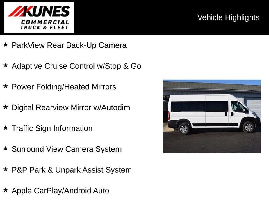 new 2024 Ram ProMaster 2500 Window Van car, priced at $70,900