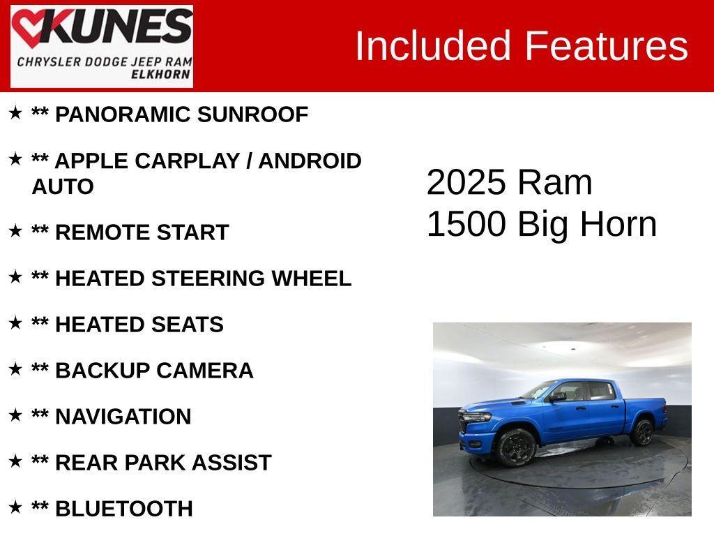 new 2025 Ram 1500 car, priced at $54,648