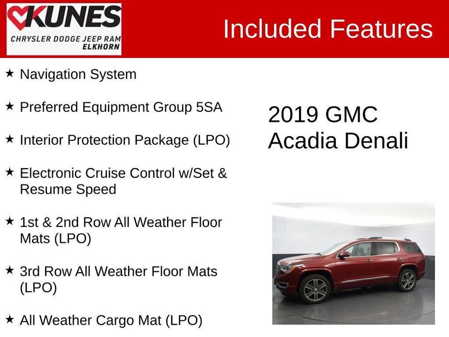 used 2019 GMC Acadia car, priced at $19,211