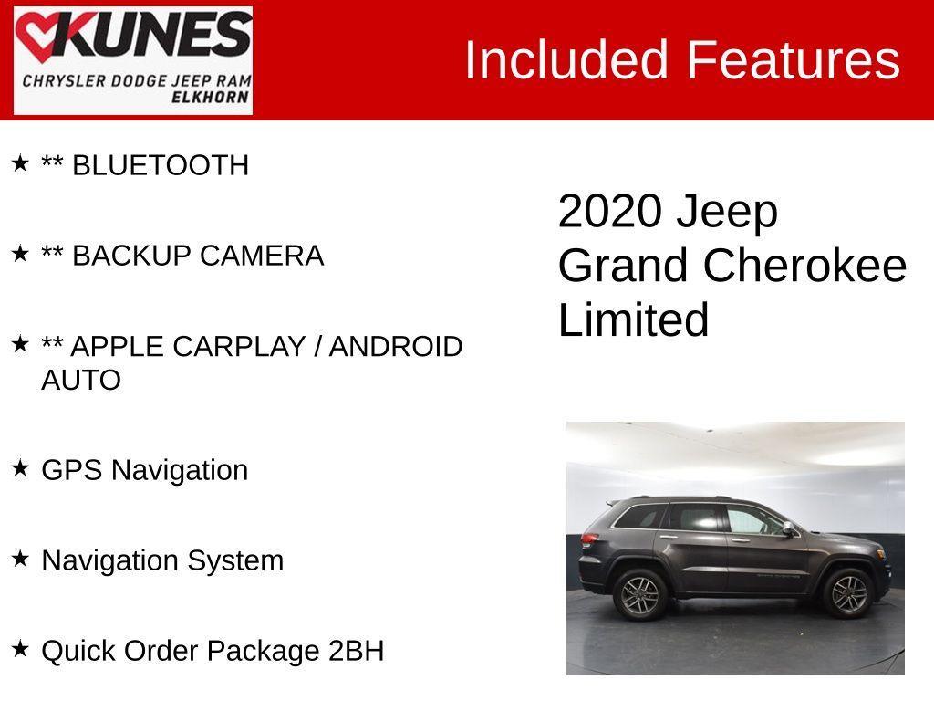 used 2020 Jeep Grand Cherokee car, priced at $24,517