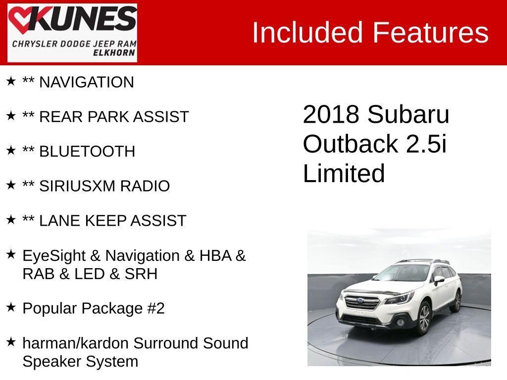 used 2018 Subaru Outback car, priced at $15,328