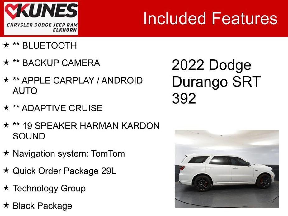 used 2022 Dodge Durango car, priced at $60,781