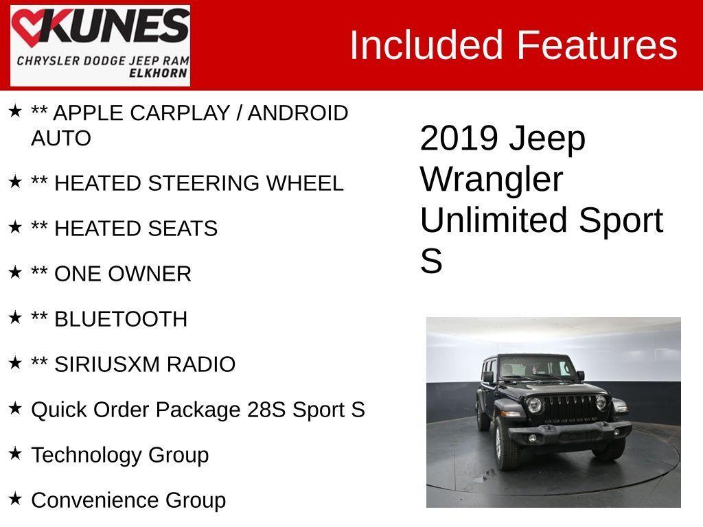 used 2019 Jeep Wrangler Unlimited car, priced at $20,834