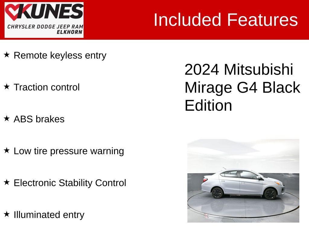used 2024 Mitsubishi Mirage G4 car, priced at $15,344