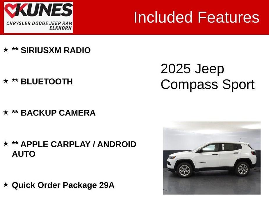 new 2025 Jeep Compass car, priced at $25,330