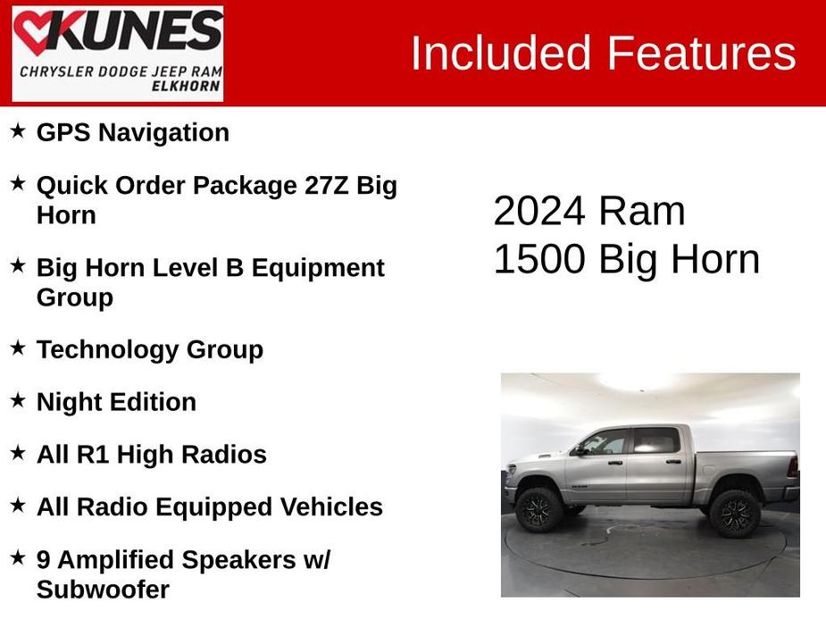 new 2024 Ram 1500 car, priced at $62,810