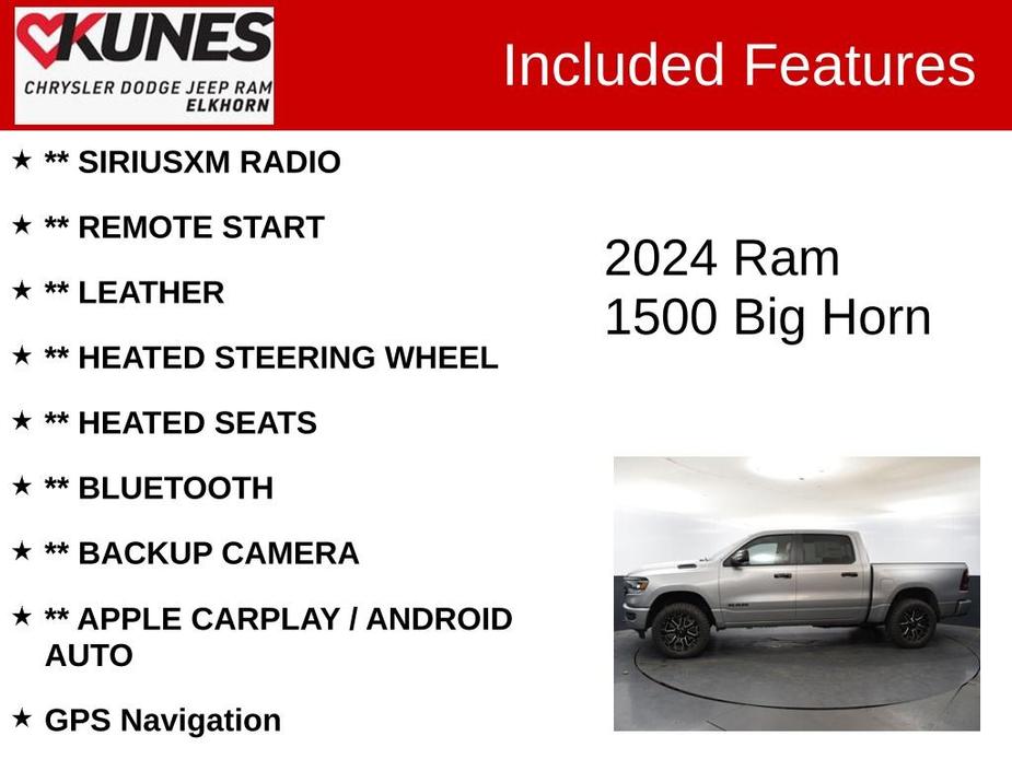 new 2024 Ram 1500 car, priced at $65,616