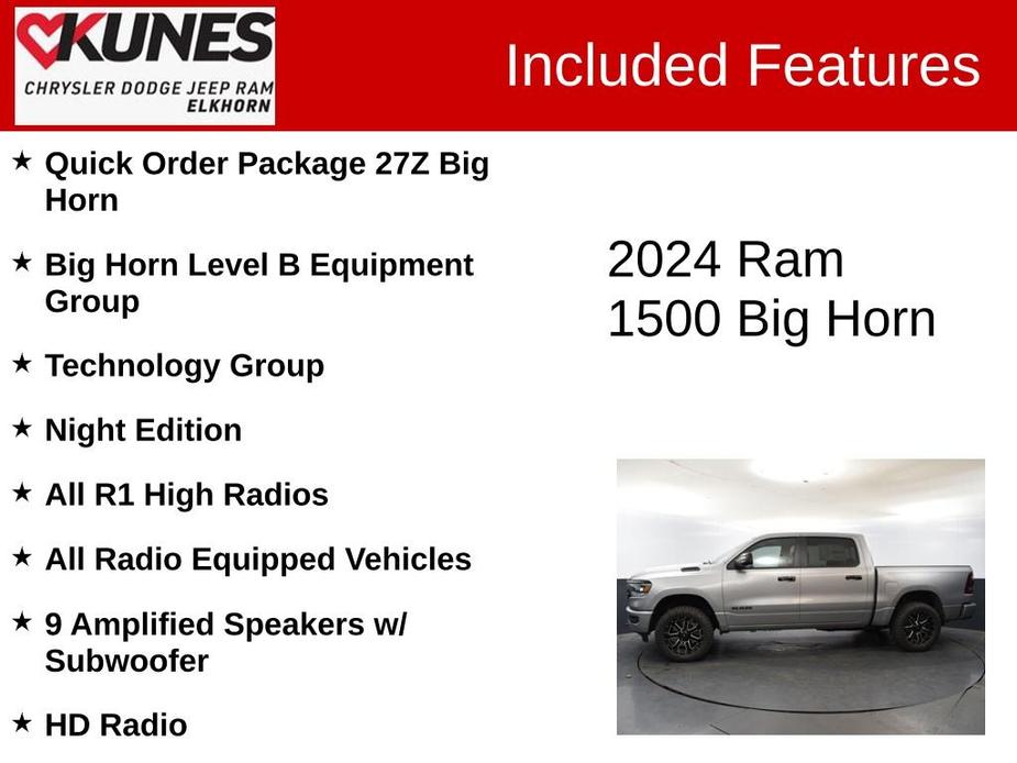 new 2024 Ram 1500 car, priced at $65,616