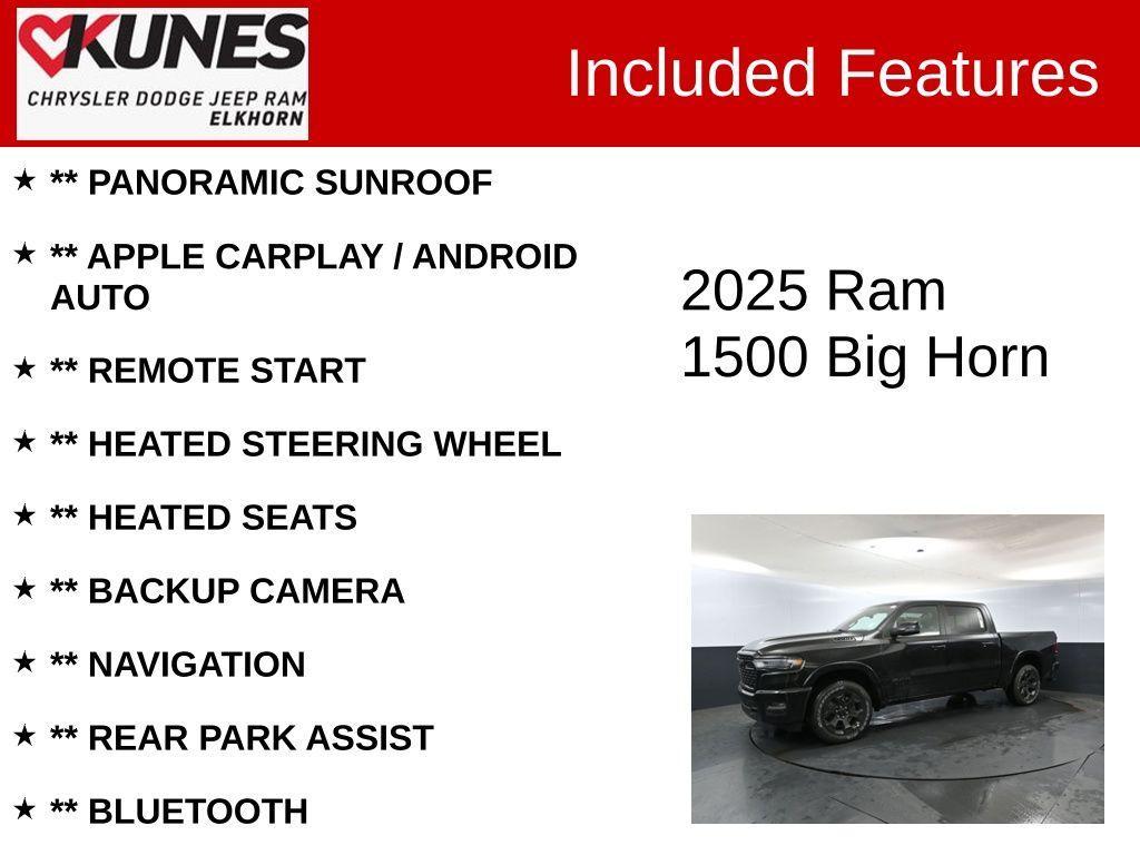 new 2025 Ram 1500 car, priced at $54,648