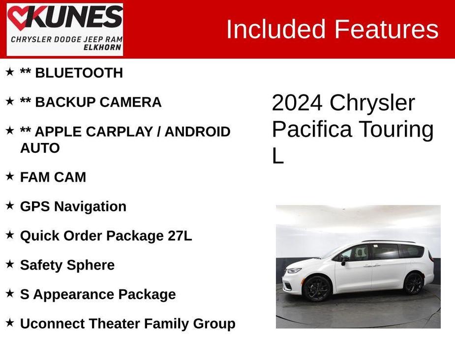 new 2024 Chrysler Pacifica car, priced at $43,518