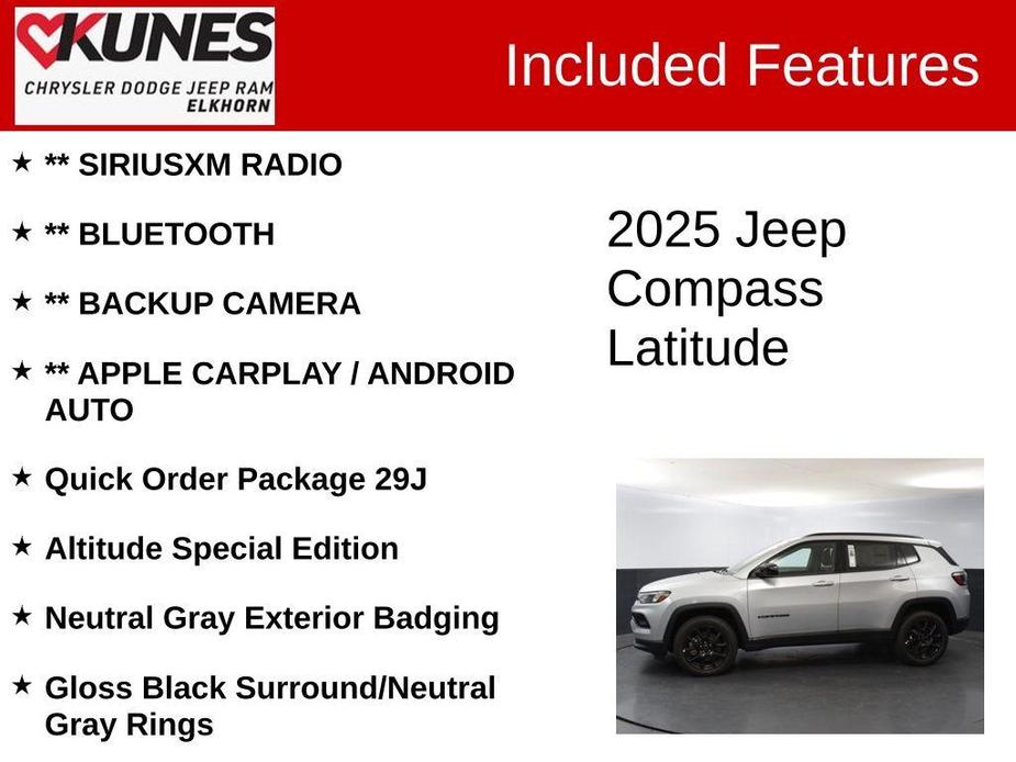 new 2025 Jeep Compass car, priced at $28,835