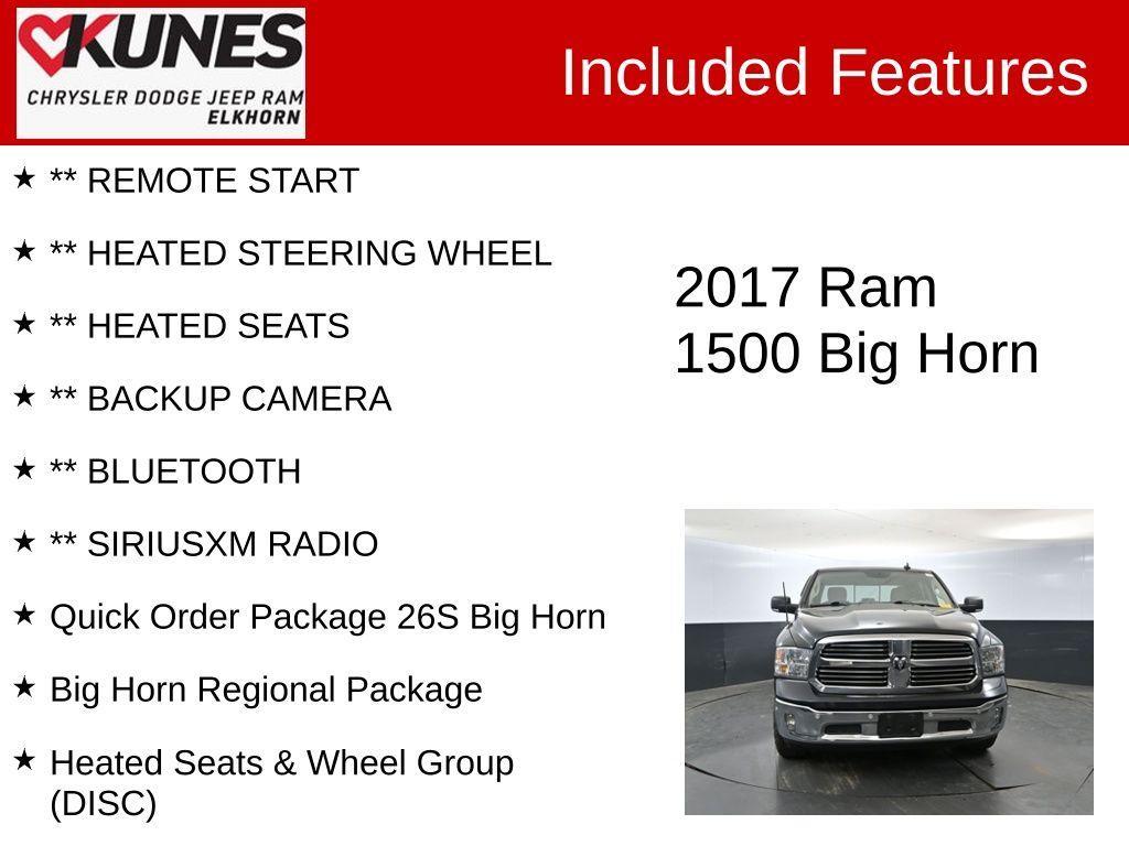 used 2017 Ram 1500 car, priced at $16,871