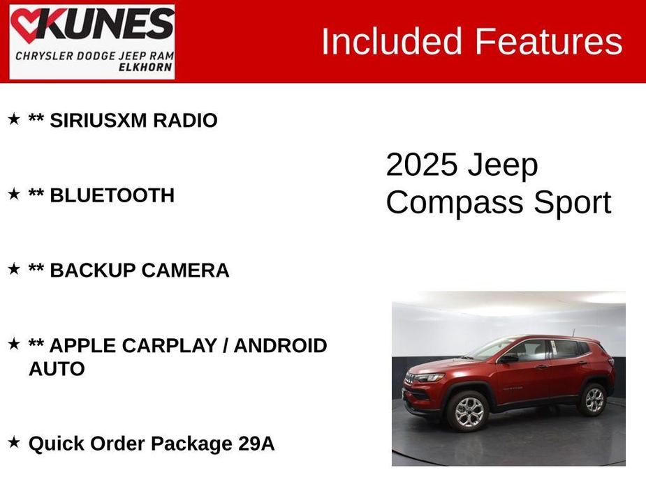 new 2025 Jeep Compass car, priced at $26,460