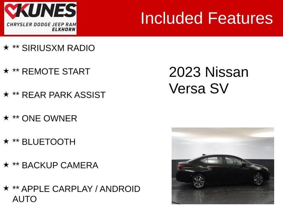 used 2023 Nissan Versa car, priced at $16,510