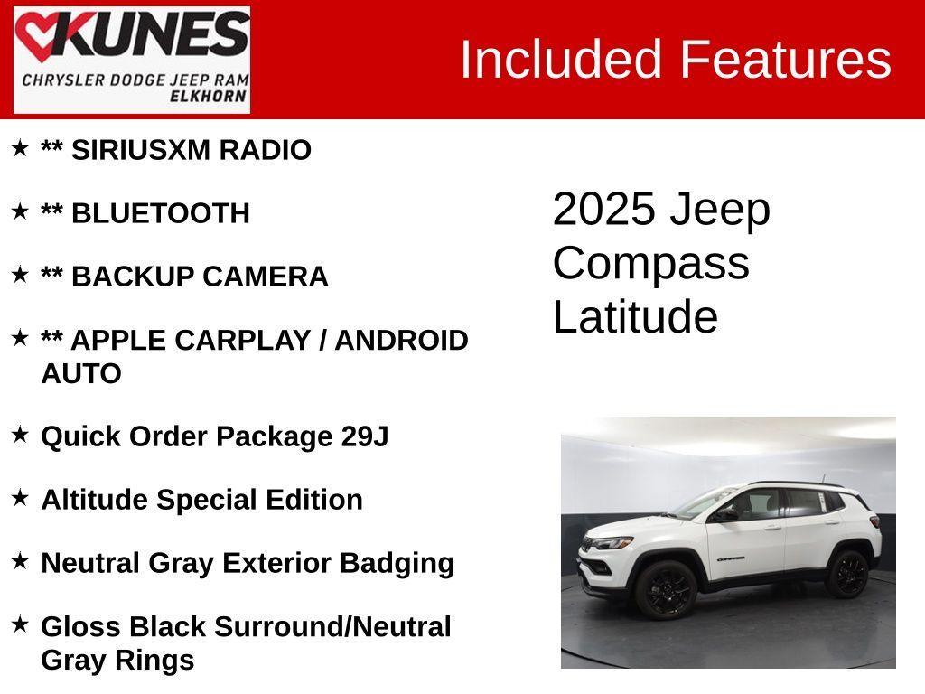 new 2025 Jeep Compass car, priced at $25,295