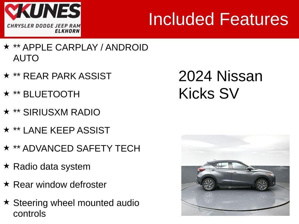 used 2024 Nissan Kicks car, priced at $19,047