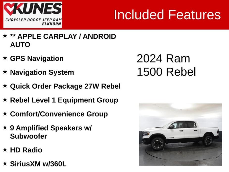 new 2024 Ram 1500 car, priced at $61,270