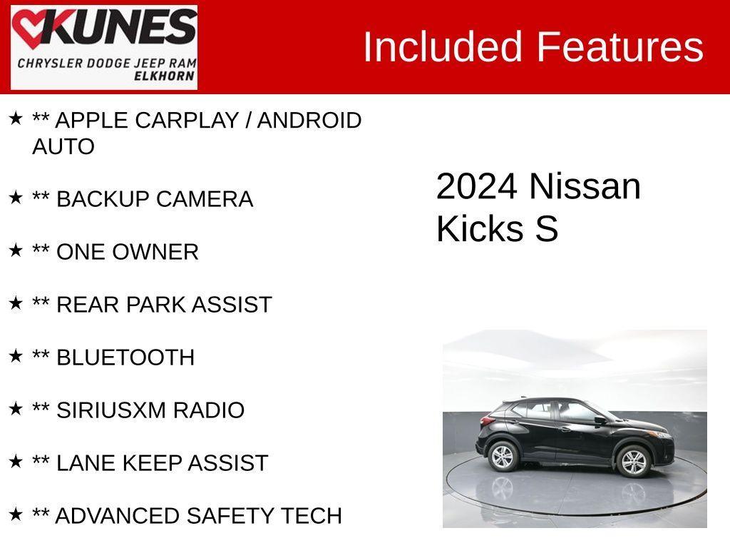 used 2024 Nissan Kicks car, priced at $17,792