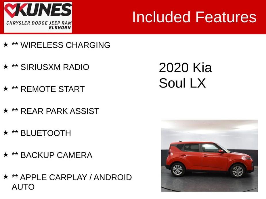 used 2020 Kia Soul car, priced at $15,677