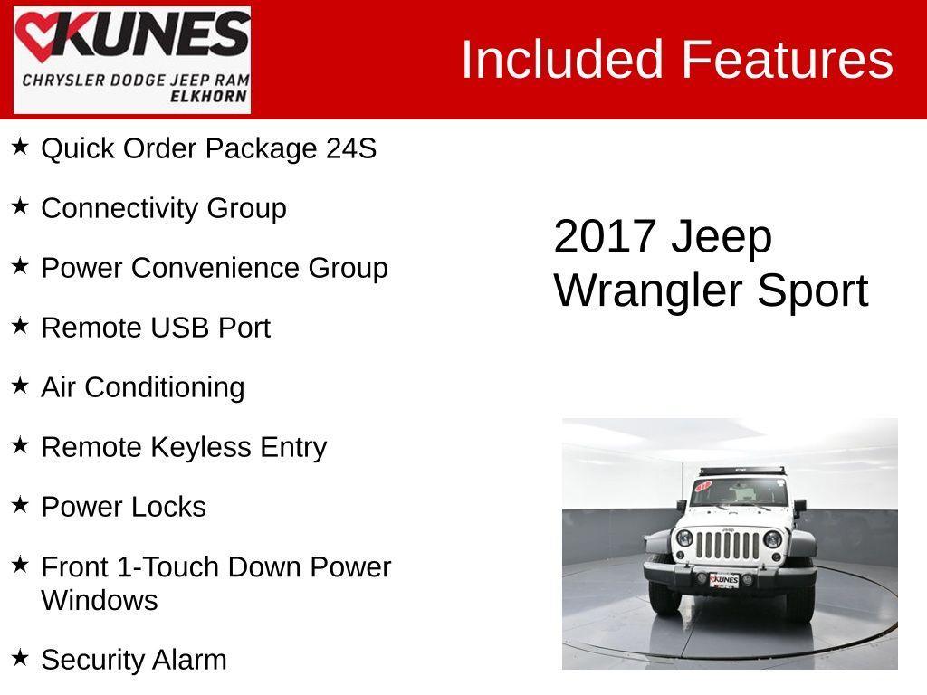 used 2017 Jeep Wrangler car, priced at $14,507