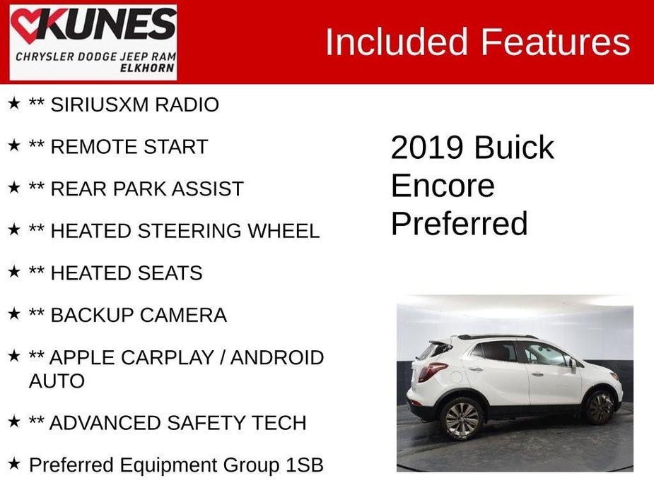 used 2019 Buick Encore car, priced at $12,961