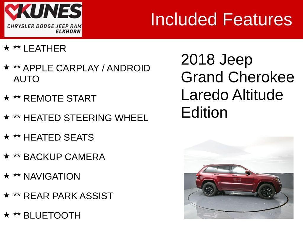 used 2018 Jeep Grand Cherokee car, priced at $22,286