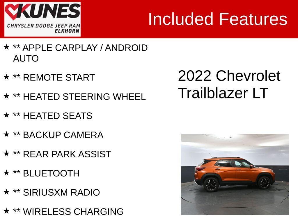 used 2022 Chevrolet TrailBlazer car, priced at $21,289