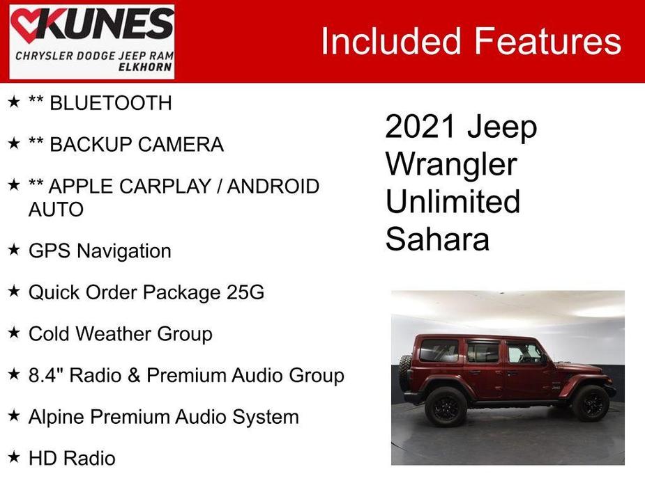 used 2021 Jeep Wrangler Unlimited car, priced at $37,374