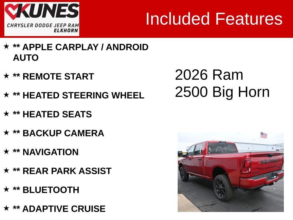 new 2026 Ram 2500 car, priced at $74,803