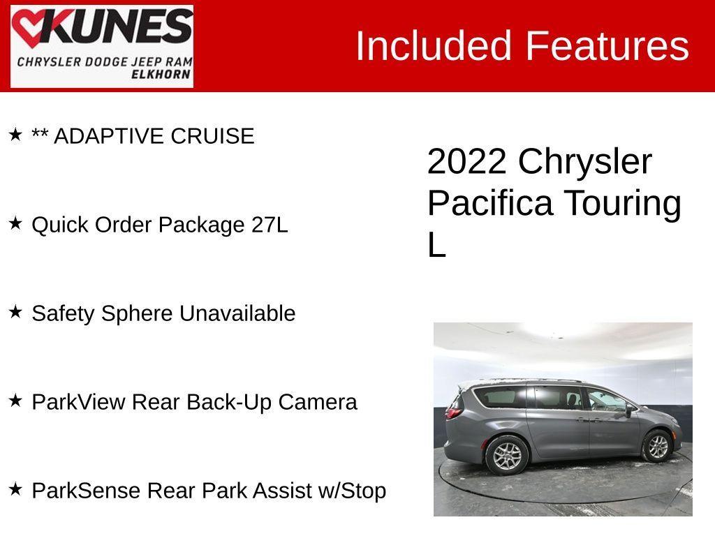 used 2022 Chrysler Pacifica car, priced at $21,264