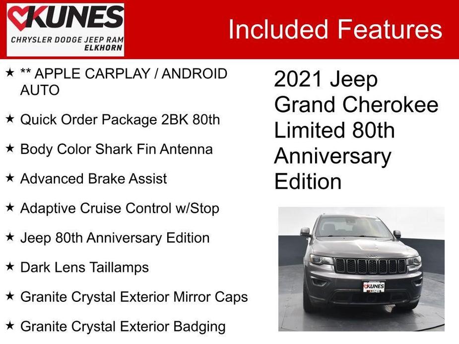 used 2021 Jeep Grand Cherokee car, priced at $27,599