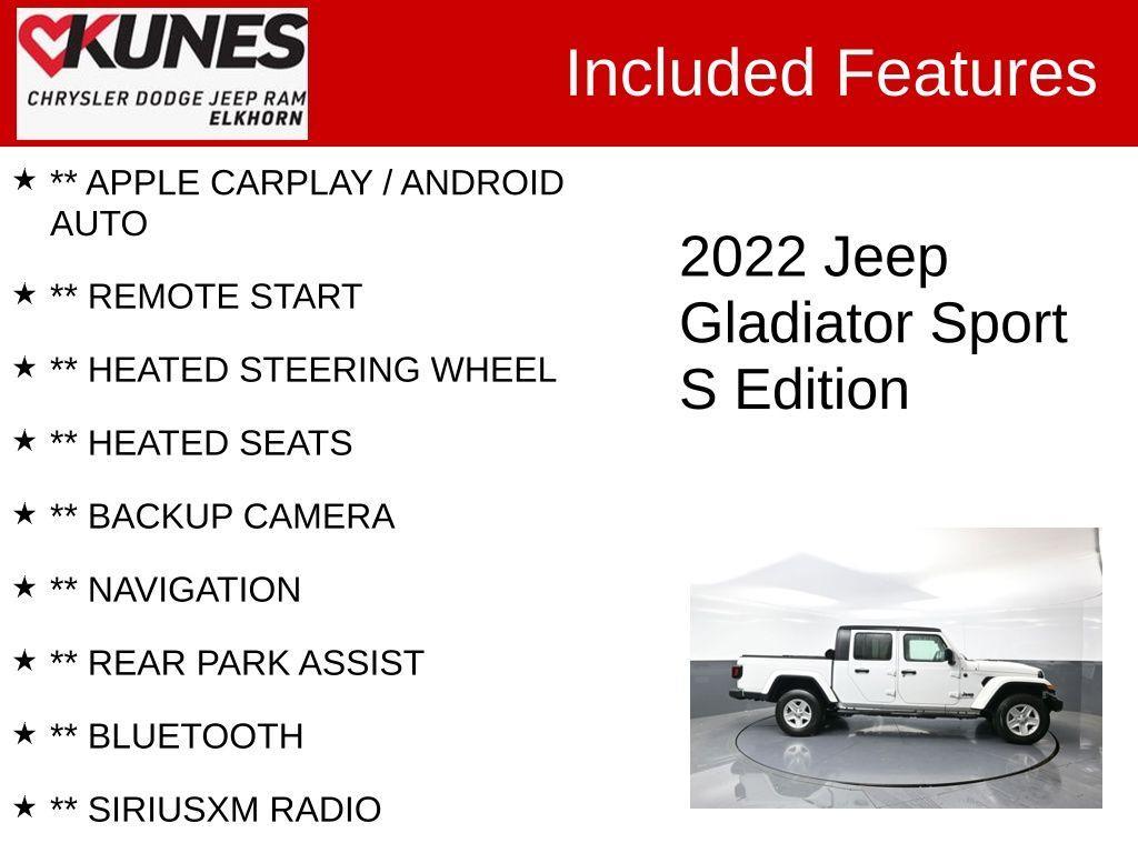 used 2022 Jeep Gladiator car, priced at $32,279