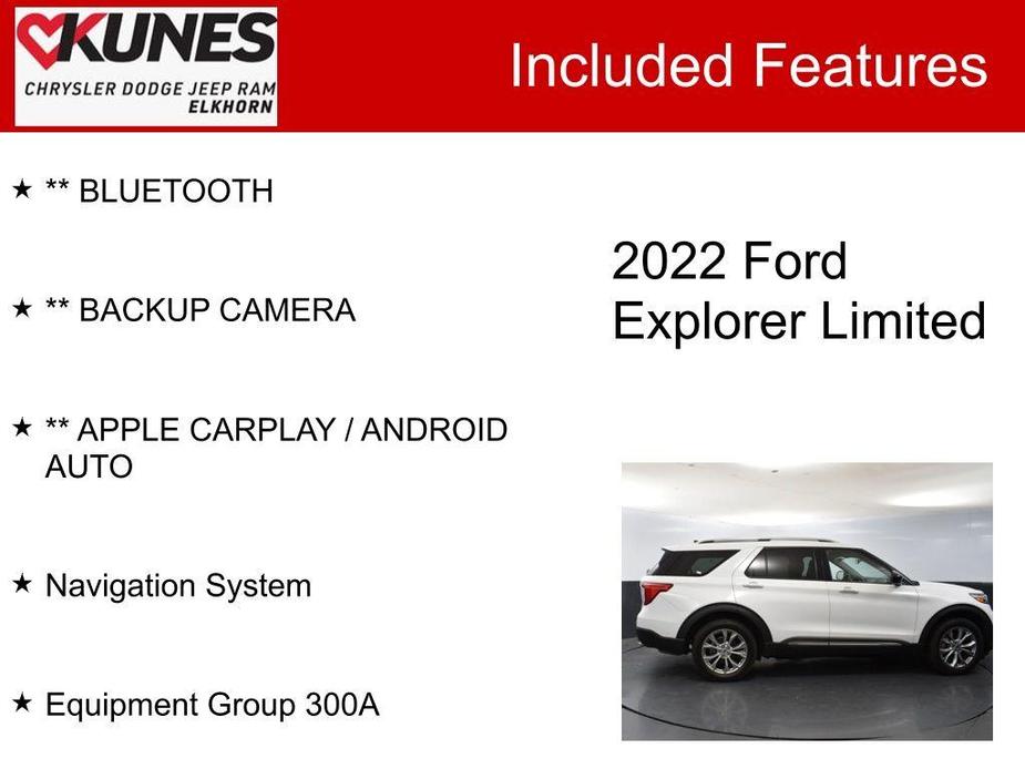 used 2022 Ford Explorer car, priced at $30,550