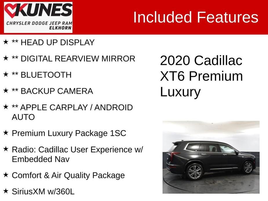 used 2020 Cadillac XT6 car, priced at $27,988