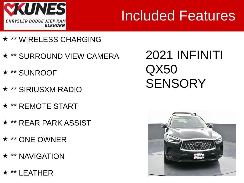 used 2021 INFINITI QX50 car, priced at $26,715