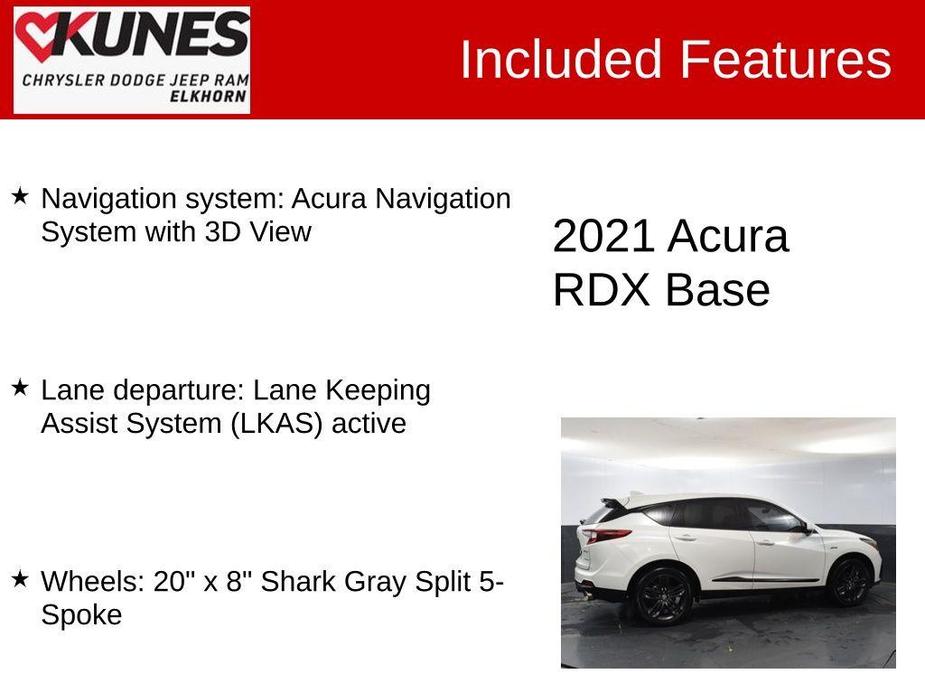 used 2021 Acura RDX car, priced at $32,937