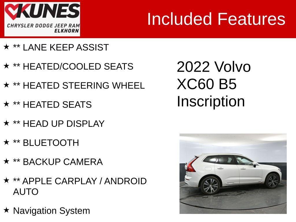 used 2022 Volvo XC60 car, priced at $34,556