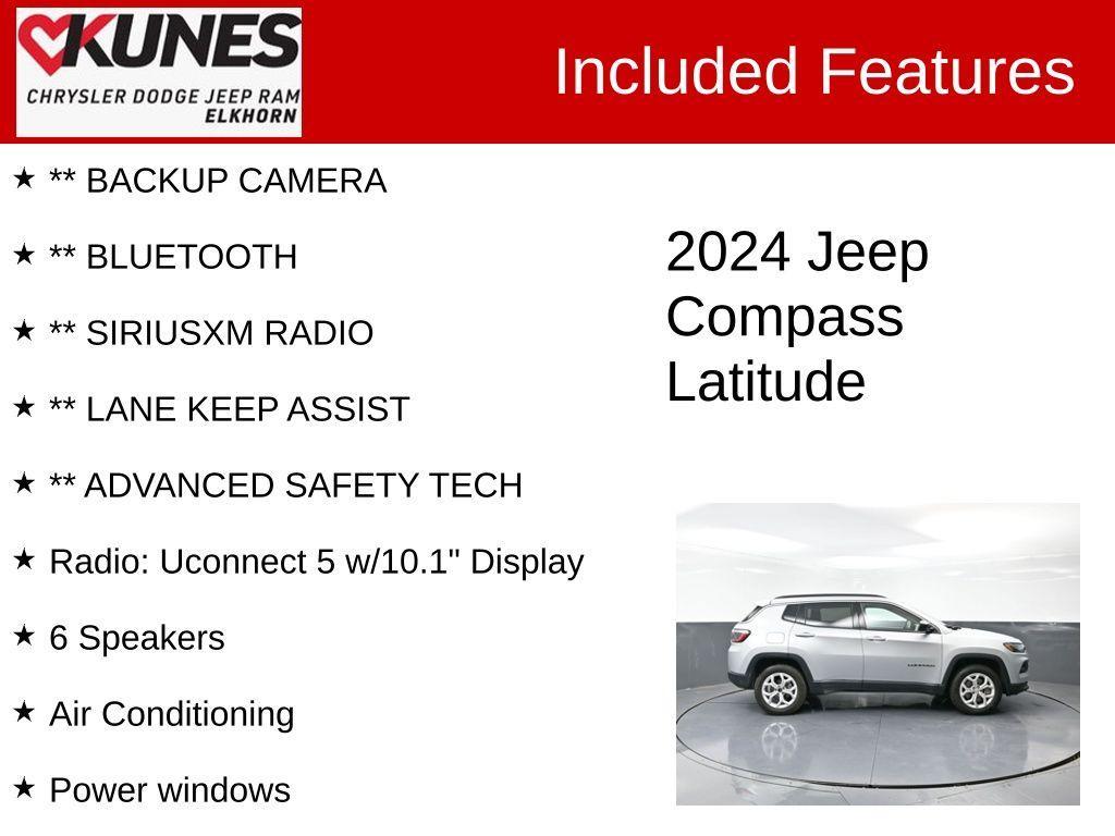 used 2024 Jeep Compass car, priced at $23,474