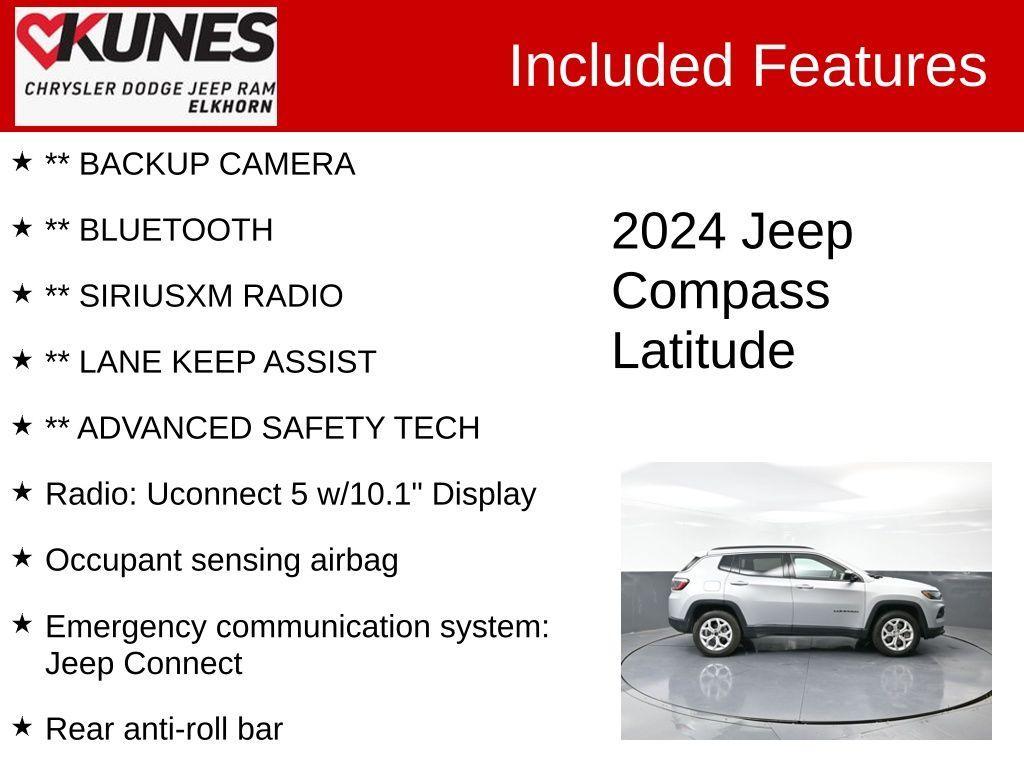 used 2024 Jeep Compass car, priced at $21,723