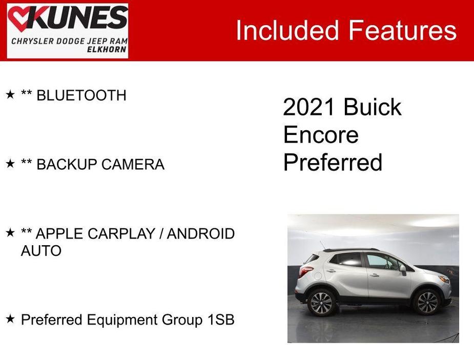 used 2021 Buick Encore car, priced at $16,639