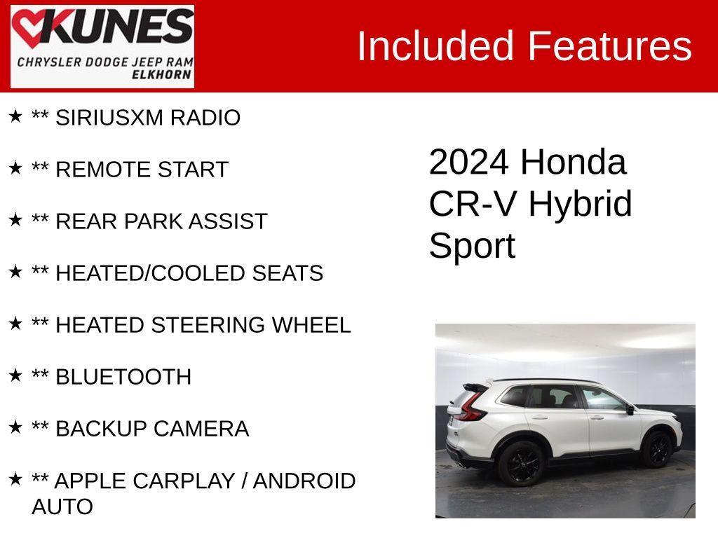 used 2024 Honda CR-V Hybrid car, priced at $32,548