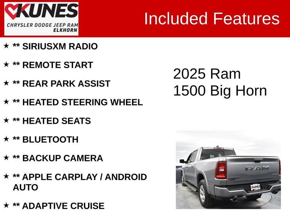 new 2025 Ram 1500 car, priced at $48,628