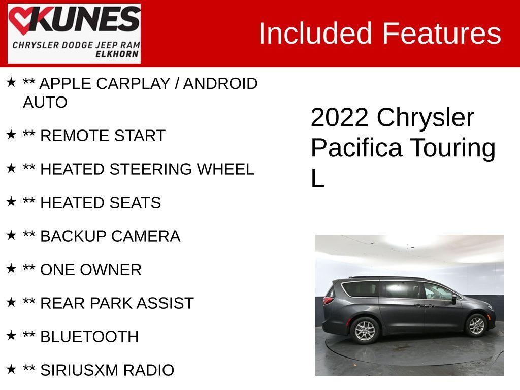 used 2022 Chrysler Pacifica car, priced at $23,244